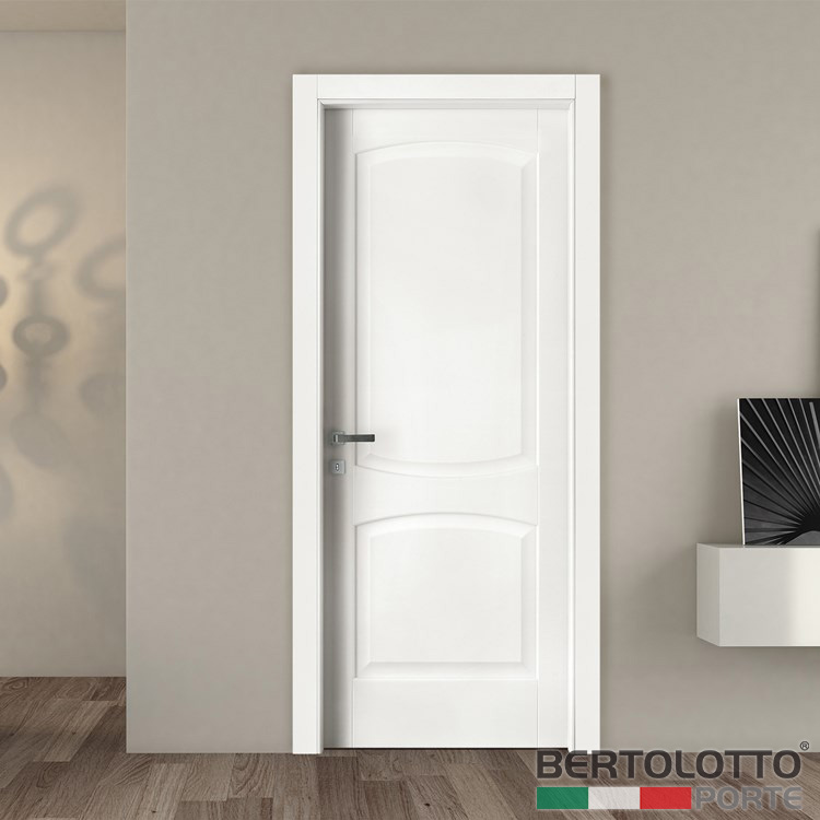 Project Casa. Porte e Serramenti Torino. Porte Interne. Bertolotto Porte Classiche Baltimora. 2010P bianco - apertura a battente
