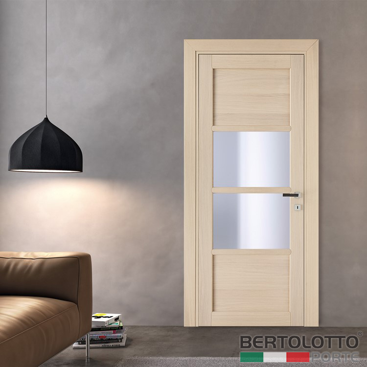 Project Casa. Porte e Serramenti Torino. Porte Interne. Bertolotto Porte Moderne Baltimora New. Porta battente 2032V5 rovere sbiancato