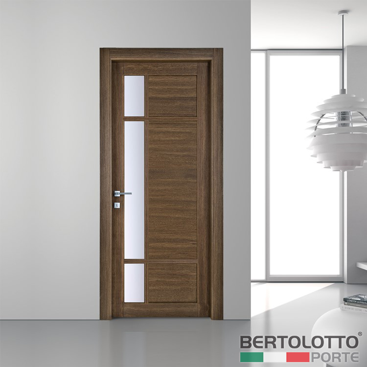 Project Casa. Porte e Serramenti Torino. Porte Interne. Bertolotto Porte Moderne Baltimora New. Porta battente 2043V1 rovere noce