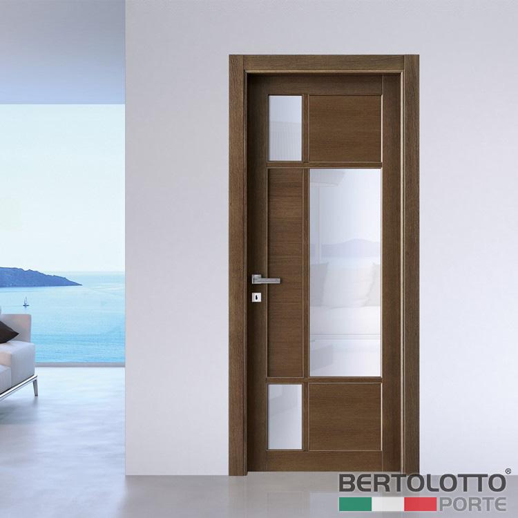 Project Casa. Porte e Serramenti Torino. Porte Interne. Bertolotto Porte Moderne Baltimora New. Porta battente 2043V2 rovere noce