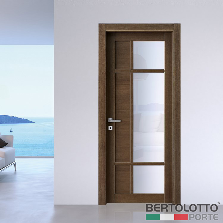 Project Casa. Porte e Serramenti Torino. Porte Interne. Bertolotto Porte Moderne Baltimora New. Porta battente 2043V3 rovere noce