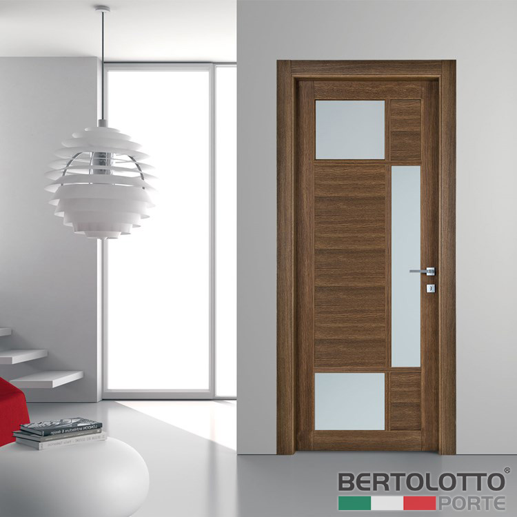 Project Casa. Porte e Serramenti Torino. Porte Interne. Bertolotto Porte Moderne Baltimora New. Porta battente 2043V4 rovere noce