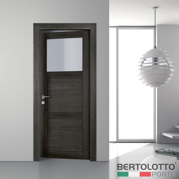 Project Casa. Porte e Serramenti Torino. Porte Interne. Bertolotto Porte Moderne Baltimora New. Porta battente 2044V1 rovere grey