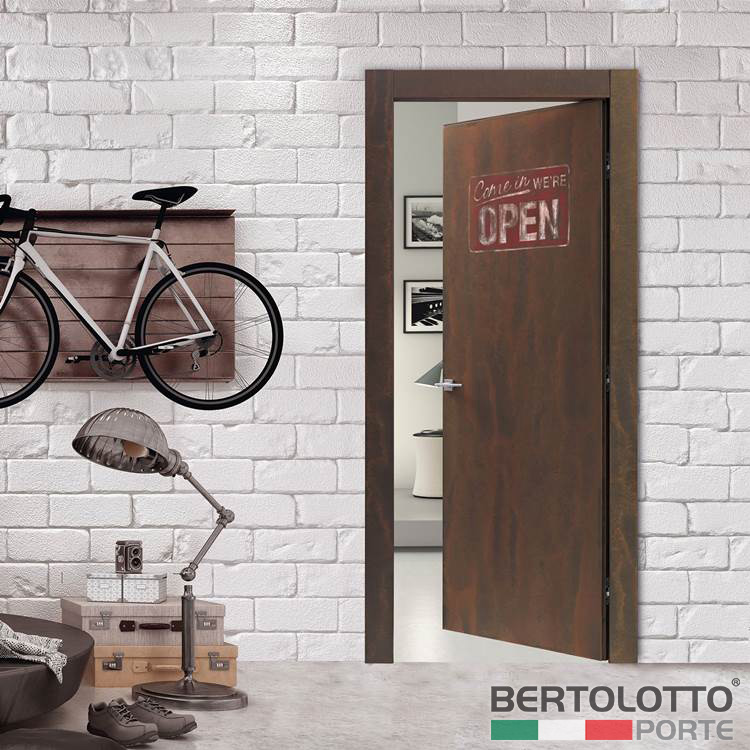 Project Casa. Porte e Serramenti Torino. Porte Interne. Bertolotto Porte Moderne Corten. Porta battente Corten ES1